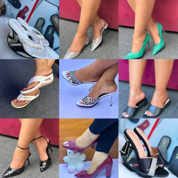 Sélection de chaussures élégantes à talons et mules